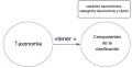 P2.2) Toda taxonomía tiene componentes de clasificación: de carácter taxonómico, categoría, taxonomía y taxón.